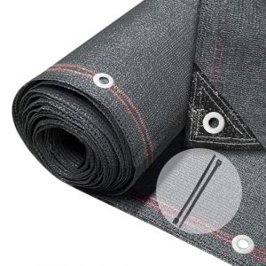Vounot Brise Vue Occultant en HDPE avec Attaches et Clips de Fixation Protection Rayons UV Résistant aux Déchirures et au Vent Protection pour Jardin Balcon 230g/m² 1.5x20m Anthracite