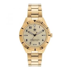 Adidas Montre Homme Quartz en Acier inoxydable dorée