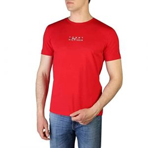 Tommy Hilfiger Square Logo Tee T-Shirt, Primary Red, M Homme