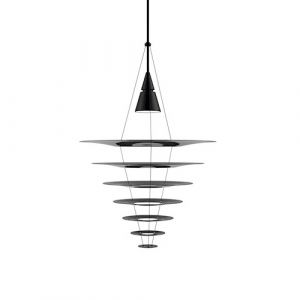 Image de Louis Poulsen Lampe à suspension ENIGMA (Ø 825 mm - Aluminium verni noir)