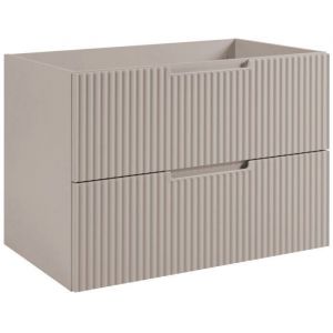 Meuble de salle de bain suspendu sous vasque VENA cachemire 80 cm