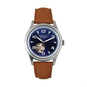 Beuchat Montre Mixte Intemps - BEU0109-90 Bracelet Cuir Marron