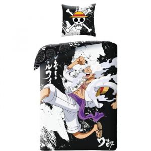Parure de lit - ONE PIECE - Luffy Gear 5 - Microfibre - 1 housse de couette 140 x 200 cm + 1 taie 63 x 63 cm