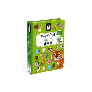 Janod Coffret magneti book animaux 30 magnets 10 cartes modeles - tableau magnetique aimante - jeu educatif enfant 3 a 8 ans