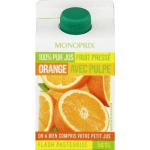 Monoprix Jus d'orange avec pulpe