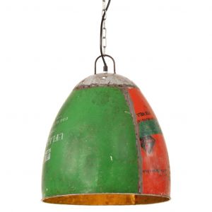 VidaXL Lampe suspendue industrielle 25 W Multicolore Ronde 42 cm E27