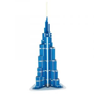 Dam Puzzle 3d en carton de la gratte-ciel burj khalifa situ&eacute; &agrave; duba&iuml;. 51 pi&egrave;ces.