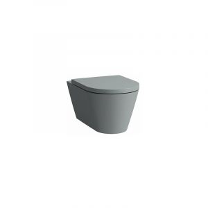 Laufenn WC mural Kartell en marche, lave-vaisselle, chasse d'eau sans rebord, 545x370x355, Coloris: Graphite mat - H8203377580001