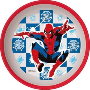 TataWay in viaggio si cresce Bol pour Enfant Disney Spider-Man Spider-Man en Plastique Rouge et Blanc avec Base antid&eacute;rapante