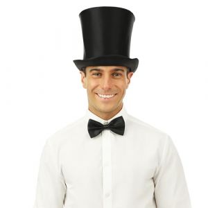 Ruedelafete Très Grand Chapeau Haut de Forme satiné 20 cm