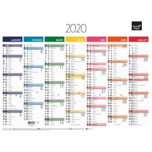 Image de Quo Vadis 238194Q - Calendrier de banque Arc-en-ciel r/v° 55x40,5 FR