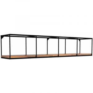 Decoratie Etagère murale design industriel Miray - L. 120 x H. 30 cm - Noir