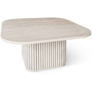 Now's Home Table basse carré effet travertin, SUSAN