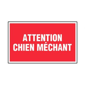 Novap Panneau Attention chien méchant - Rigide 330x200mm - 4160061