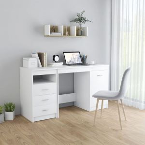 VidaXL Bureau Blanc 140x50x76 cm Aggloméré