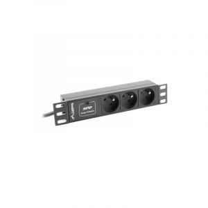 Lanberg PDU-03E-0200-IEC-BK unité de Distribution d'énergie 3 Sortie(s) CA 1U Noir