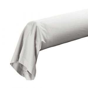 Douceur d'int&eacute;rieur, Taie de Traversin (85 x 185 Cm) Percaline White, 100 % Percale de Coton