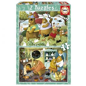 Educa Ensemble de 2 Puzzles pour Enfants avec 20 pièces | par Kasandra Forest Stories. Mesures: 28 x 20 cm. Recommandé de 4 Ans (19686)