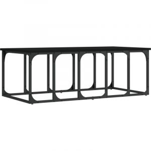 VidaXL Table basse noir 100x50x35,5 cm bois d'ingénierie, table latérale, table de salon, table d'accent, bout de canapé, table centrale, table à thé