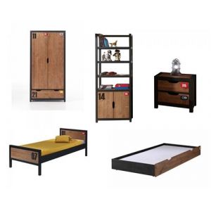 Vipack Furniture Ensemble de meubles avec armoire et bibliotheque Alex