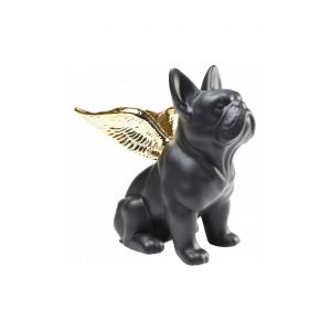 Kare Design Déco bulldog noir ailes dorées