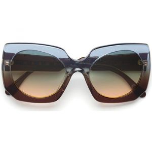 MARNI Unisex Jellyfish Lake Deep Fade EIT Lunettes de soleil Acétate Bleu clair Bleu Carré Normale Ombré