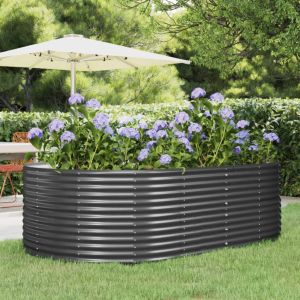 VidaXL Jardinière Anthracite 212x140x68 cm Acier enduit de poudre