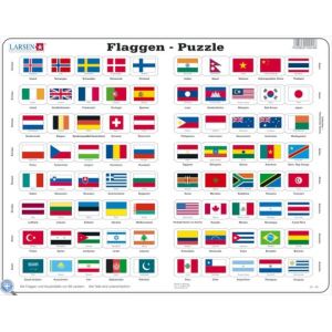 Larsen Puzzle Cadre - Drapeaux du Monde (en Allemand)