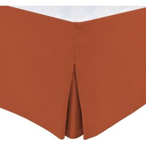 Cache sommiers 100% coton terracotta
