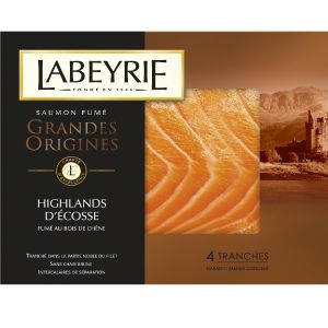 Labeyrie Saumon fumé des Higlands d'Ecosse, fumé au bois de chêne