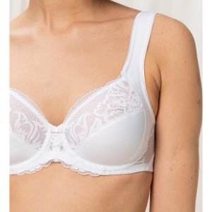Triumph Soutien-gorge emboitant Modern lace+Cotton Blanc - Taille 100 C;100 D;100 E;100 F;105 C;105 D;105 E;105 F;110 C;110 D;110 E;90 C;90 D;90 E;95 C;95 D;95 E;95 F