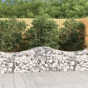 VidaXL Paniers à gabions arqués 13 pcs 200x50x60/80 cm Fer galvanisé