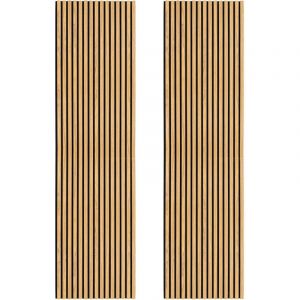 Monster shop 2 x Panneaux Lattes Acoustiques Muraux Chêne Luxe Placage Décoratif 240cm x 60cm