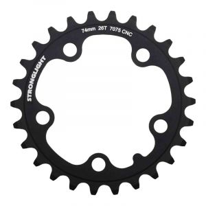 Stronglight Plateau route diam 74 inter 30dts noir alu 7075(comp.shimano/campa)strong 8/9/10v.5branche