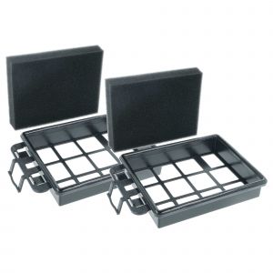 Vhbw 2x filtre compatible avec Zelmer GVC355SM/01, ZVC352SK/01 (VC3300.0SK), ZVC352SK (VC3300.0SK) aspirateur - Filtre en mousse noir