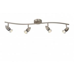 Image de Lucide Spot Plafond Caro LED - GU10 - 4x5W 2700K - Chrome Dépoli