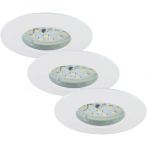 Briloner leuchten Set 3 Spot LED Encastrable Fixe BRILONER Module 5,5W 470 Lumens dimmable Ip44 Clii Blanc