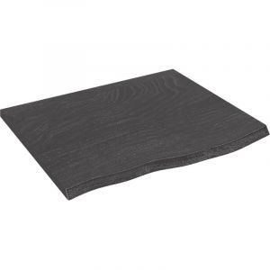 VidaXL Dessus de bureau gris foncé 60x50x2 cm bois chêne traité Dark grey