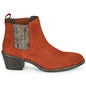 Bottines Regard NOISY V3 VELOURS TUILE Rouge - Taille 36,37,38,39,40,41