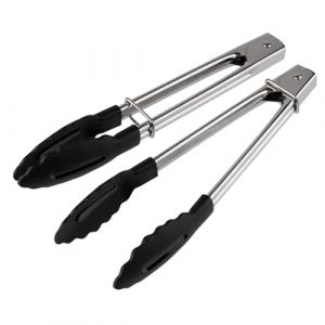 APS 75870 Lot de 2 pinces universelles en acier inoxydable avec support en polyamide Longueur 18 cm