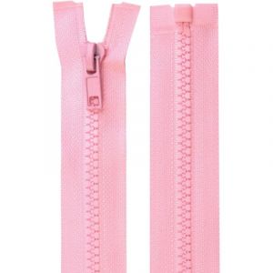 Cyclingcolors 2x Fermeture Éclair N°5 70 Cm Tirette Curseur Polyester Extrémité Ouverte Maille Glissière Vêtement, Rose Bébé