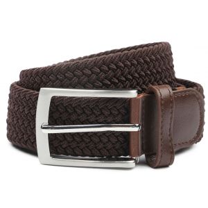 Suitable Ceinture tiss&eacute;e Marron taille 95