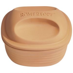 Romertopf Cocotte carrée en terre cuite multifonction - 2 à 4 personnes - Cocotte