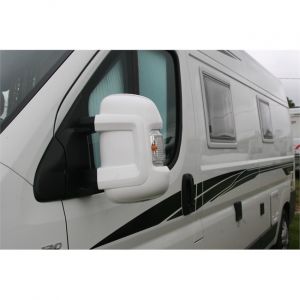 Image de Milenco 2 coques de protection blanches pour r&eacute;troviseurs bras courts