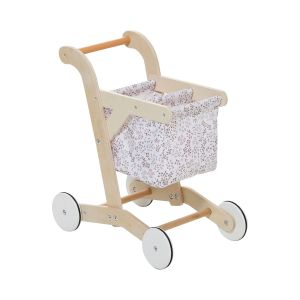 Vertbaudet Chariot de Courses en Tissu et Bois Beige TU