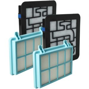 Vhbw Lot de filtres compatible avec Philips PowerPro Compact FC9330/09, FC9331/07, FC9331/09 aspirateur - 6x filtres