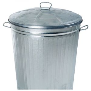 Semar Poubelle galvanis&eacute;e Lt 35 h 37 cm