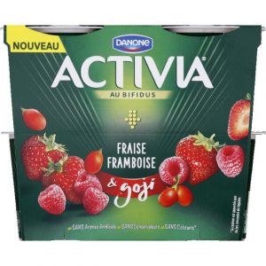 Danone Activia Sp&eacute;cialit&eacute; laiti&egrave;re fraise framboise & goji
