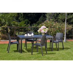 Progarden Fauteuil Empilable Regina - Gris anthracite