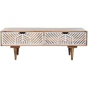Centre Table Home ESPRIT White Mango wood 115 x 60 x 40 cm